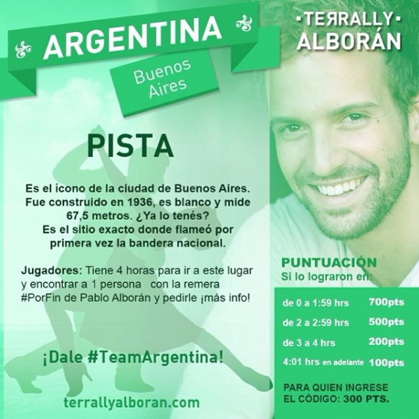 Pista #TerrallyAlboran Buenos Aires!
