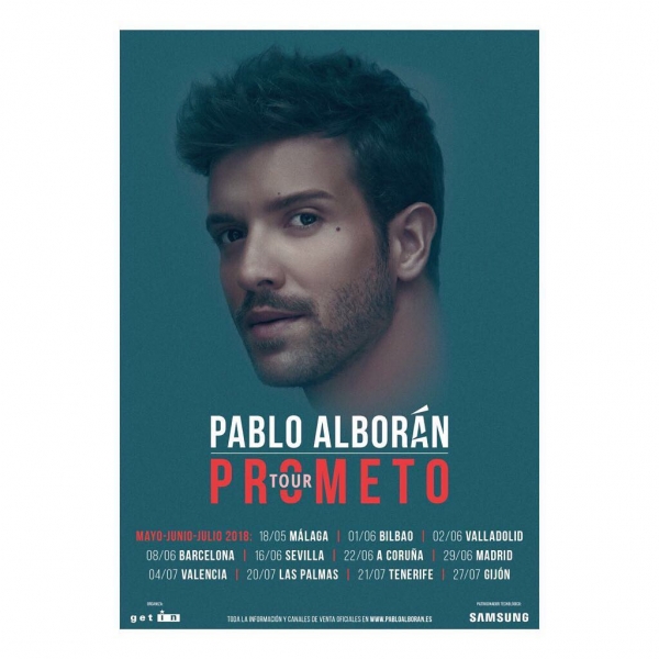 Familia, ya tenemos preventa exclusiva de entradas #TourPrometo en pabloalboran.es. Mayo-Junio-Julio 2018.
