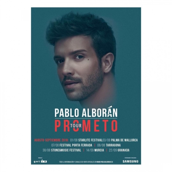 #TourPrometo. Preventa exclusiva en pabloalboran.es Agosto-Septiembre 2018
