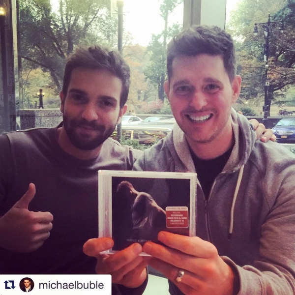 #Repost @michaelbuble with @pabloalboran who else gets their Pablo albums hand delivered ?? #bestbud #NY #greatartist
